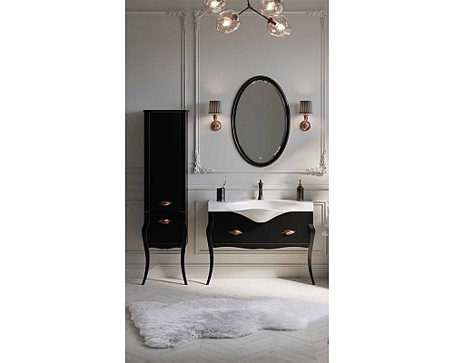 Шкаф пенал Clarberg Borgia 48 BOR0548BLK Черная Патина медь