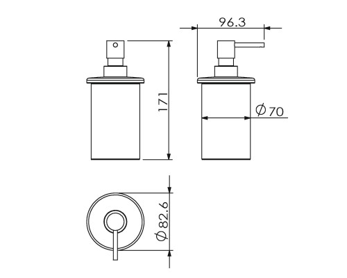 Диспенсер стекло настольный круглый LANGBERGER 23023A