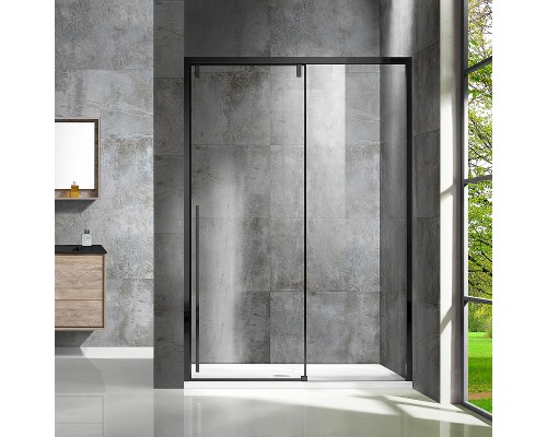 Душевая дверь Vincea Lugano 140 VDS-1L140CLB-1 профиль Черный стекло прозрачное