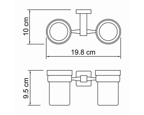Подстаканник двойной WasserKRAFT K-6528D