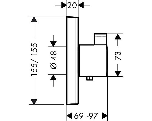 Смеситель для душа Hansgrohe ShowerSelect Highflow 15760000