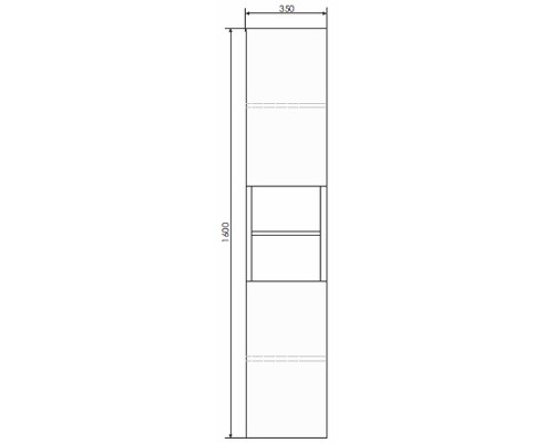 Шкаф пенал Comforty Верона 35 00004137140 подвесной Дуб белый