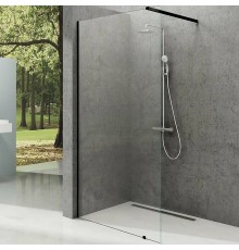 Душевая перегородка Ravak Walk-In Wall 130 профиль Черный стекло Transparent