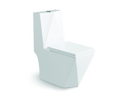 Унитаз напольный безободковый моноблок с сиденьем микролифт SantiLine SL-5013
