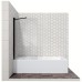 Шторка на ванну Ambassador Bath Screens 70х140 профиль Черный стекло прозрачное