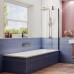 Шторка на ванну Ambassador Bath Screens 70х140 профиль Черный стекло прозрачное