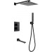 Душевая система Abber Daheim AF8250B с термостатом Черная матовая