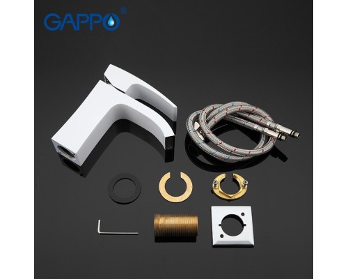Смеситель для раковины Gappo G07 Белый Хром