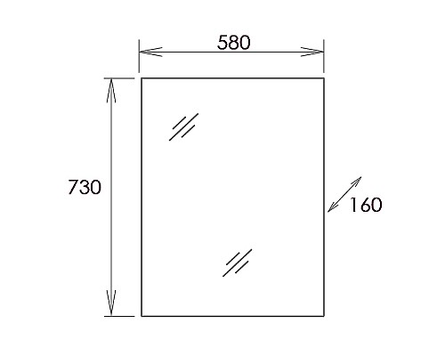 Зеркальный шкаф Onika Венеция 58.00 205843 Белое