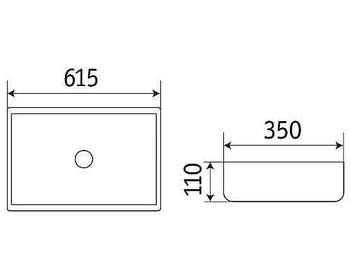 Раковина-чаша CeramaLux 60 9396MW Белая матовая
