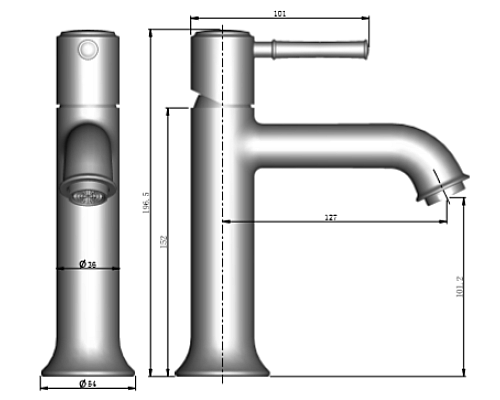 Смеситель на раковину Adiante AD-26021 BR