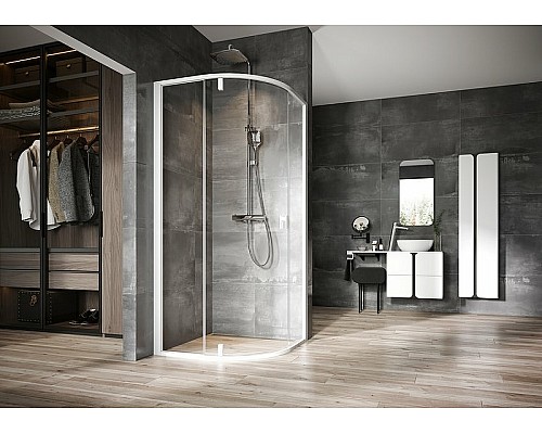 Душевой уголок Ravak Nexty NSKK3-80 80x80 3O644101Z1 профиль Белый стекло Transparent
