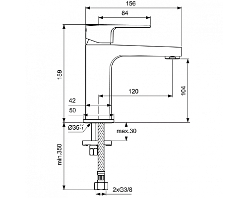 Смеситель для раковины Ideal Standard Cerafine Model D BC553AA Хром