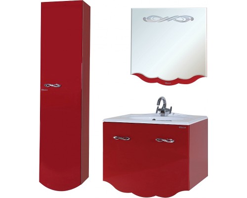 Тумба под раковину Bellezza Версаль 90 4631115130038 подвесная Красная