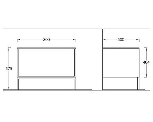 Тумба под раковину Kerama Marazzi ATOLLO напольная/подвесная с ящиком 80, деревянная