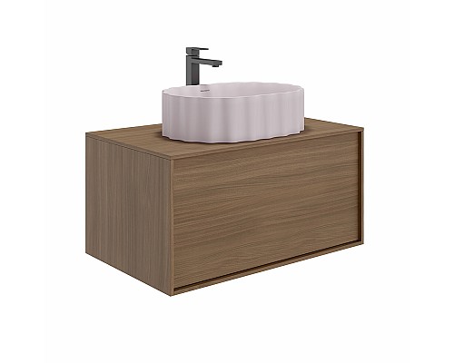 Тумба под раковину Kerama Marazzi ATOLLO напольная/подвесная с ящиком 80, деревянная