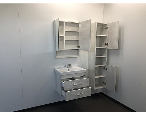 Тумба с раковиной Comforty Никосия 60 00004138879 подвесная Дуб белый