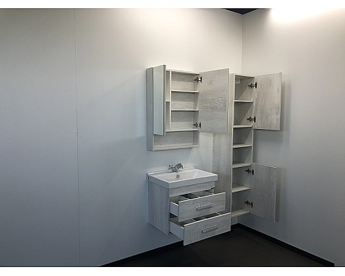 Тумба с раковиной Comforty Никосия 60 00004138879 подвесная Дуб белый