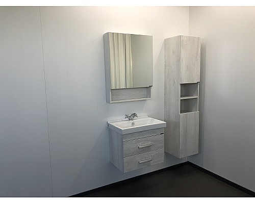 Тумба с раковиной Comforty Никосия 60 00004138879 подвесная Дуб белый