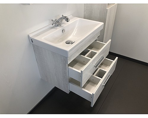 Тумба с раковиной Comforty Никосия 60 00004138879 подвесная Дуб белый