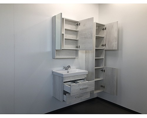 Тумба с раковиной Comforty Никосия 60 00004138879 подвесная Дуб белый