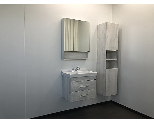 Тумба с раковиной Comforty Никосия 60 00004138879 подвесная Дуб белый