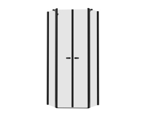 Душевое ограждение NEW TRENDY NEW SOLEO BLACK 80x80x195 (черный)