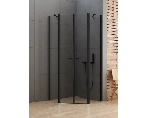 Душевое ограждение NEW TRENDY NEW SOLEO BLACK 80x80x195 (черный)