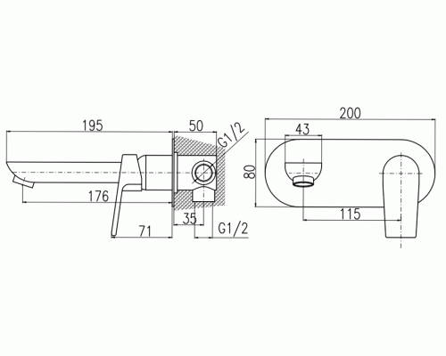 Смеситель для раковины Rav Slezak Colorado CO235CMAT Черный матовый