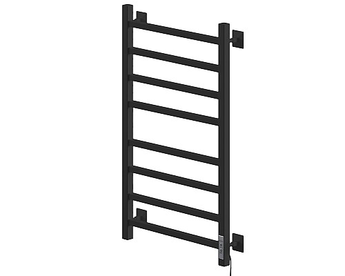 Полотенцесушитель электрический Ника STEP-1 80/40 RAL9005 черный матовый правый тэн