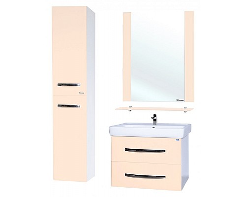 Зеркало Bellezza Рокко 70 4613711030073 с полкой Бежевое