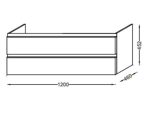 Тумба Jacob Delafon под раковину-столешницу EB2021-RA-G1C