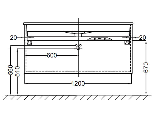 Тумба Jacob Delafon под раковину-столешницу EB2021-RA-G1C