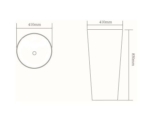 Раковина SantiLine 41 SL-4012 напольная Белая