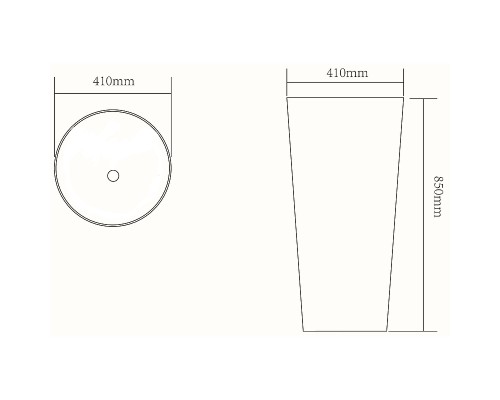 Раковина SantiLine 41 SL-4012 напольная Белая