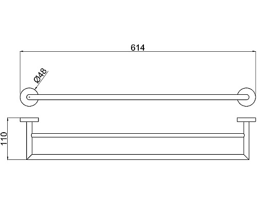 Полотенцедержатель Allen Brau Priority 6.31012-31 двойной Черный матовый