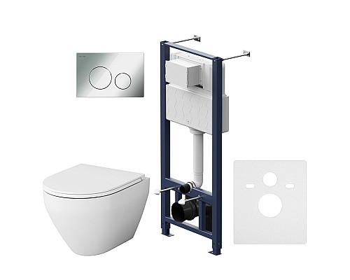 Комплект инсталляция AM.PM Spirit 2.0 с унитазом и клавишей IS49051.701700