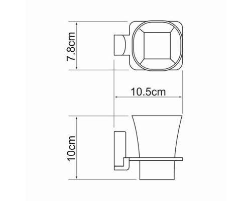 Подстаканник одинарный WasserKRAFT K-5028
