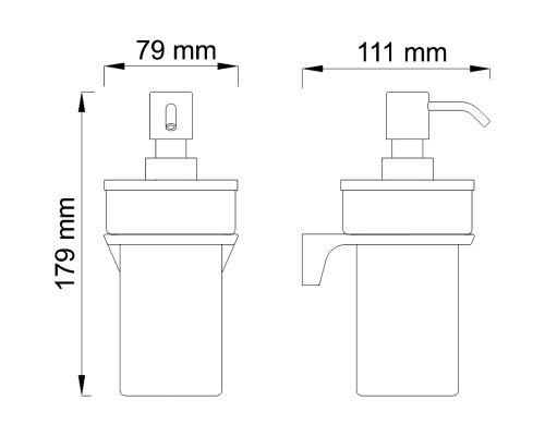 Дозатор для жидкого мыла WasserKRAFT Wiese K-8999 Оружейная сталь