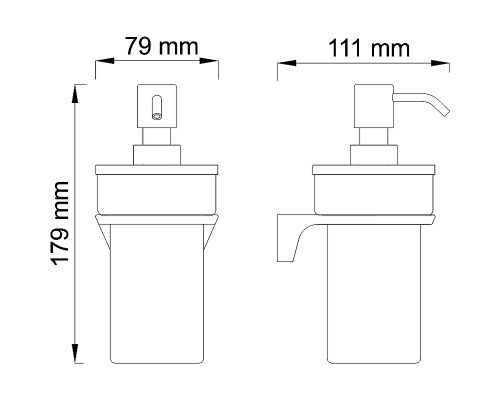 Дозатор для жидкого мыла WasserKRAFT Wiese K-8999 Оружейная сталь