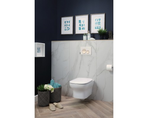 Комплект унитаза с инсталляцией Jacob Delafon Vox E21744RU-00 с сиденьем Микролифт и клавишей смыва