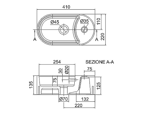 Раковина Scarabeo Seventy 41 8093 Белая Раковина Scarabeo Seventy 41 8093 Белая