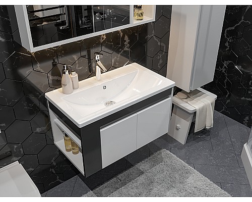 Раковина Paola Mario 80 Белая глянцевая