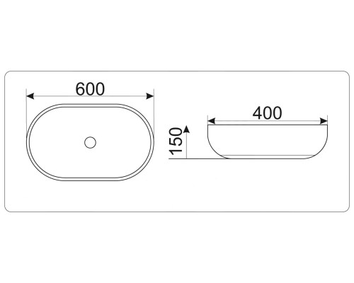 Раковина-чаша CeramaLux 60 9026А Белая
