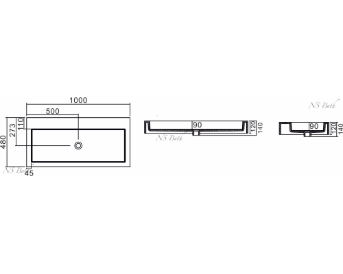 Раковина из искусственного камня NSBath матовая