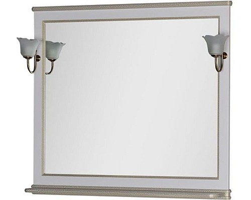 Зеркало Aquanet Валенса 110 белый краколет/золото