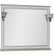 Зеркало Aquanet Валенса 110 белый краколет/золото