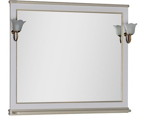 Зеркало Aquanet Валенса 110 белый краколет/золото