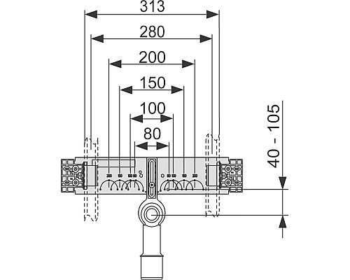 Монтажный комплект для раковины TECE 9020033