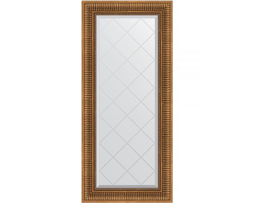 Зеркало Evoform Exclusive-G 127х57 BY 4068 с гравировкой в багетной раме - Бронзовый акведук 93 мм